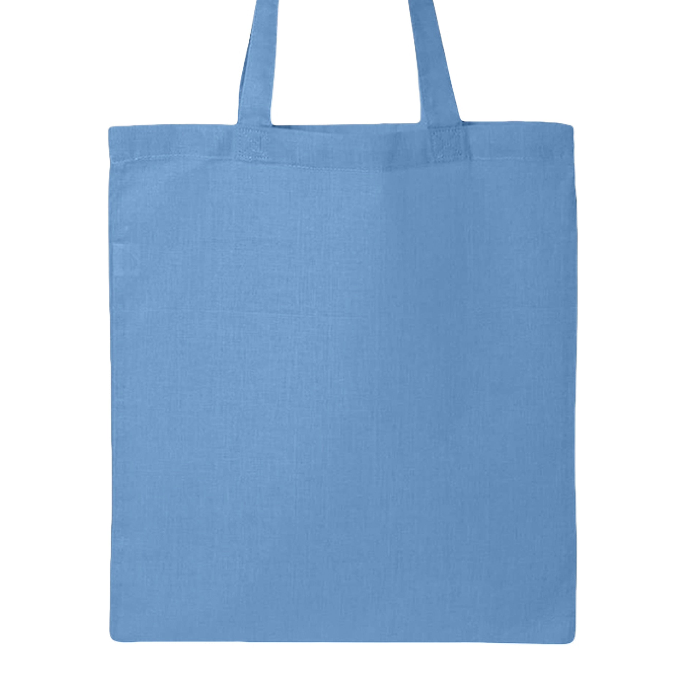 This is the Carolina Blue Green Tea Canvas Tote by Chris Foster Design. This is showcasing the back of the tote. There isn't an illustration on the back. It is against a white background.