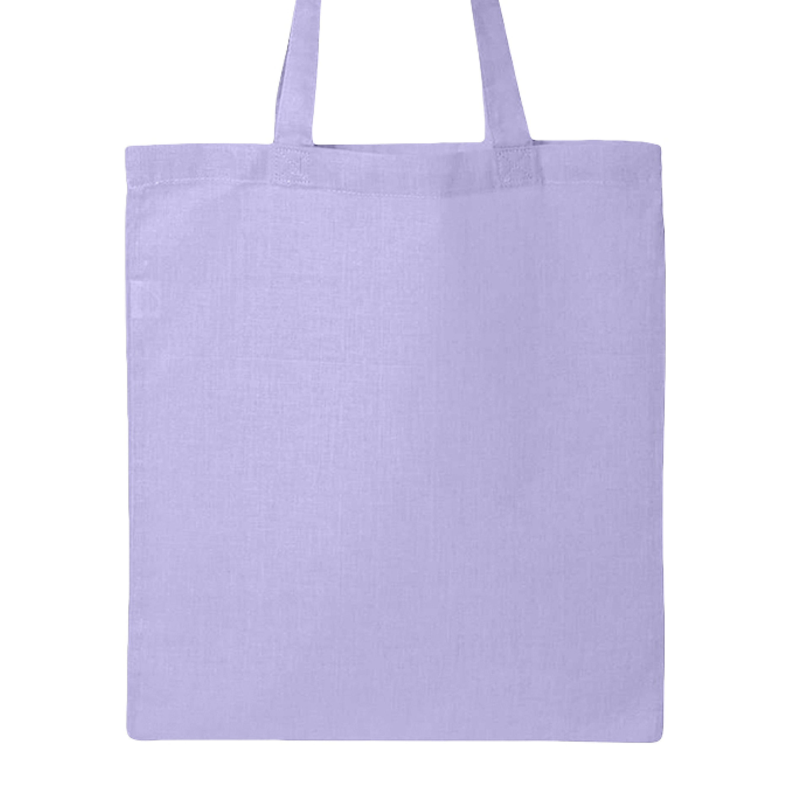 This is the Lavender Green Tea Canvas Tote by Chris Foster Design. This is showcasing the back of the tote. There isn't an illustration on the back. It is against a white background.