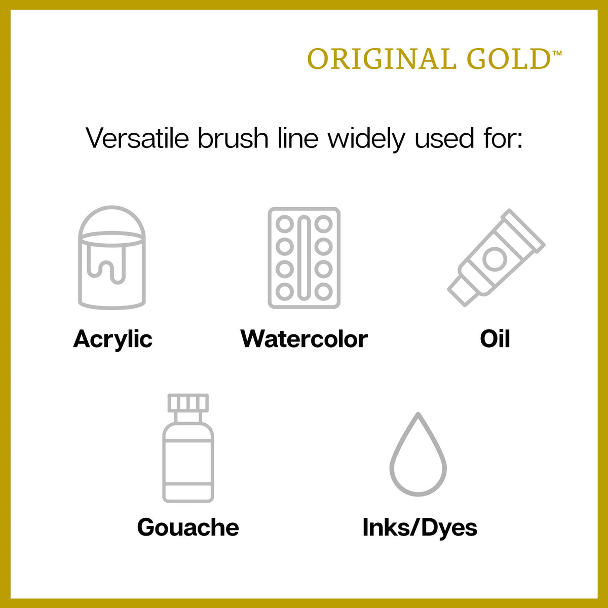 Original Gold® Golden Taklon Mini Brush Set 10 pc