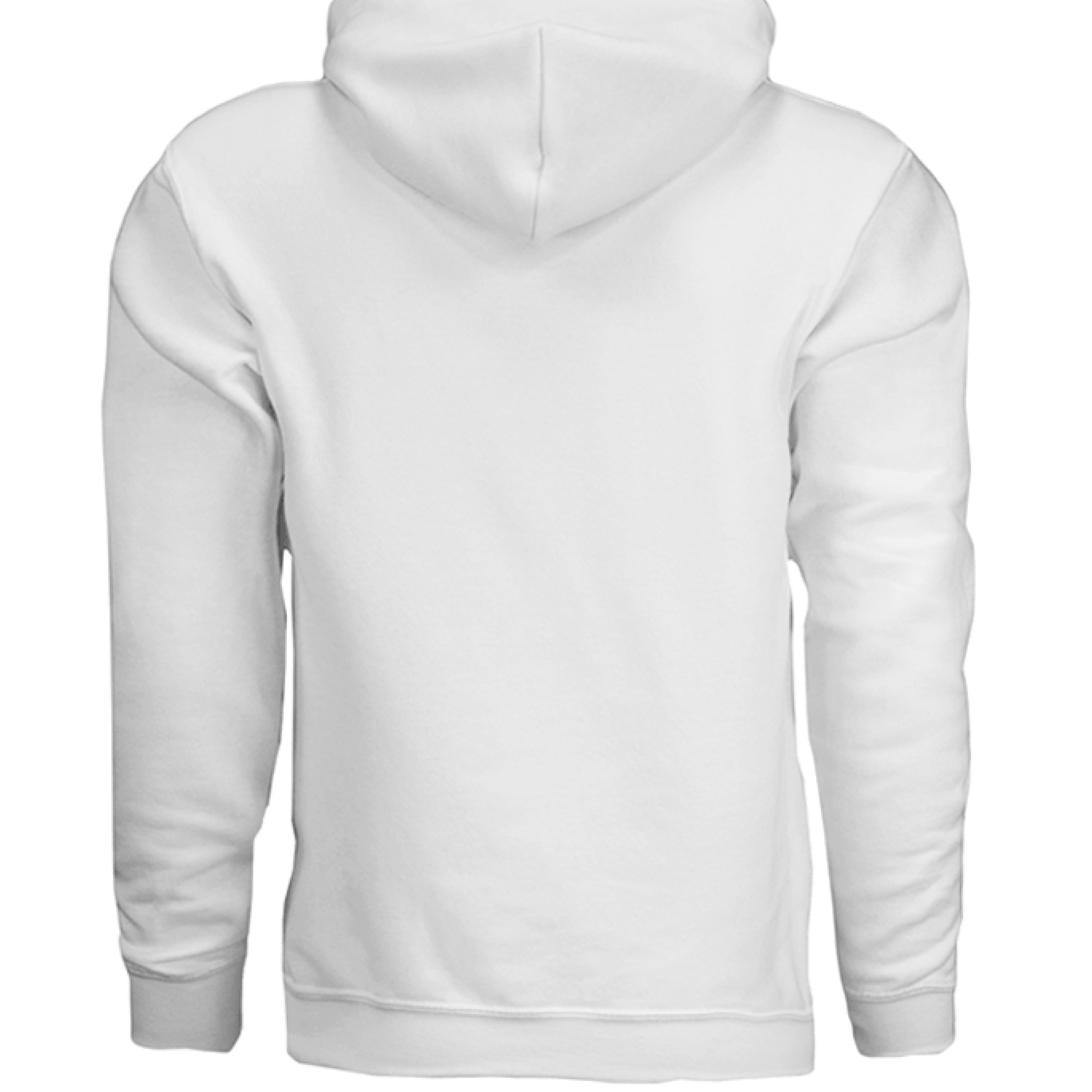 This is the White ACI Hoodie by the Art Collective International. This is showcasing the back of the hoodie. There's no illustration and images on the back. The hoodie is against a white background.