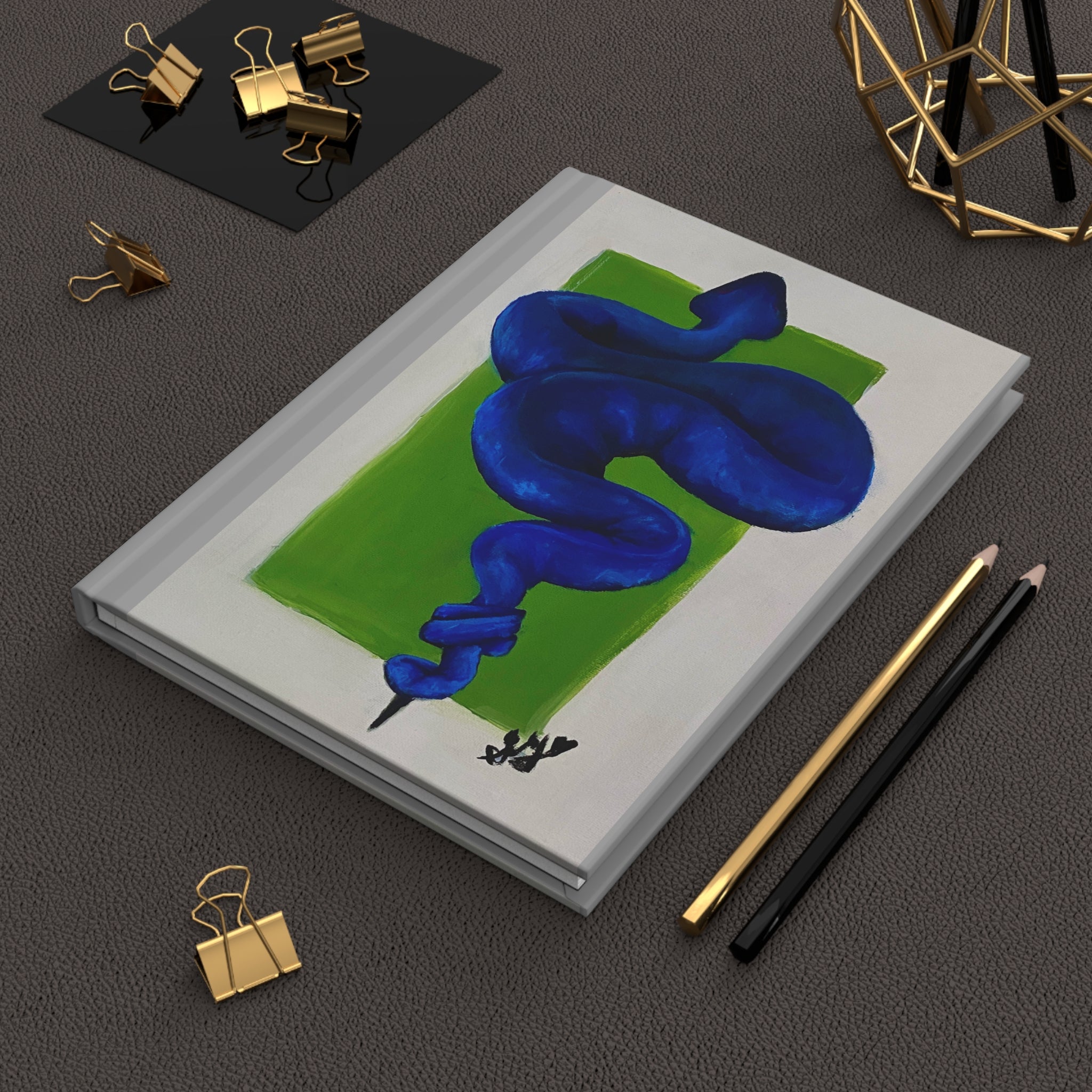 Blue Suede Snake - Hardcover Journal