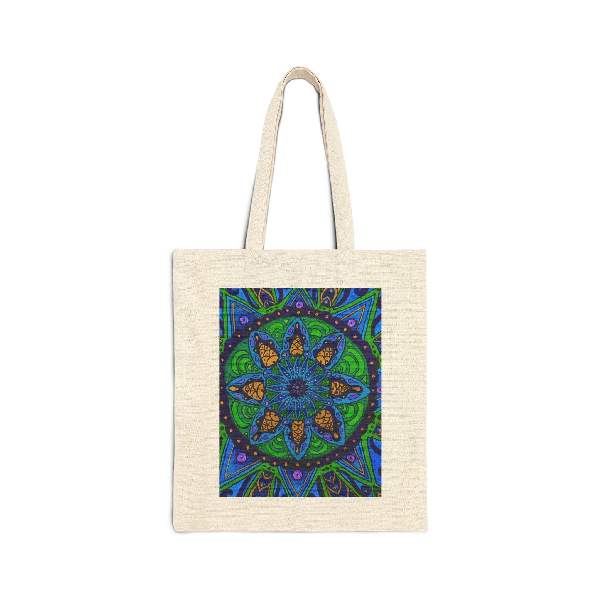Peacock Mandala - Canvas Tote