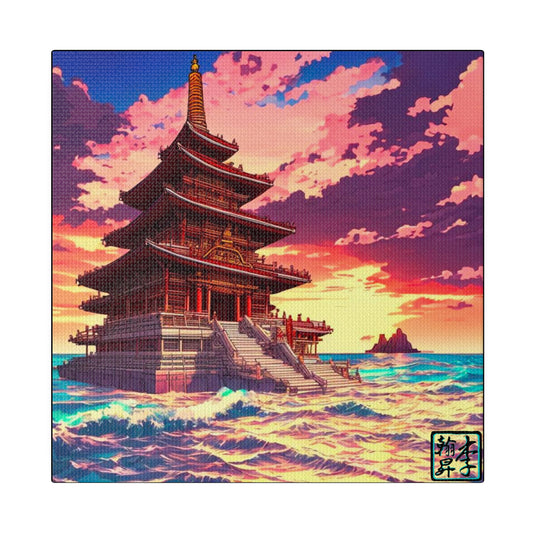 Temple on the Sea - Matte Canvas, Stretched, 0.75"