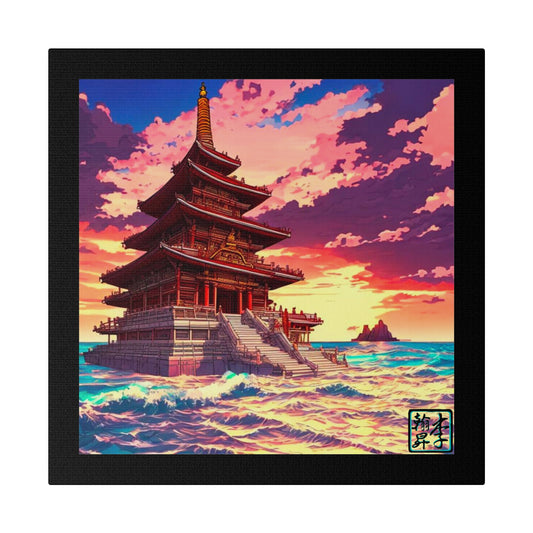 Temple on the Sea - Matte Canvas, Stretched, 0.75"