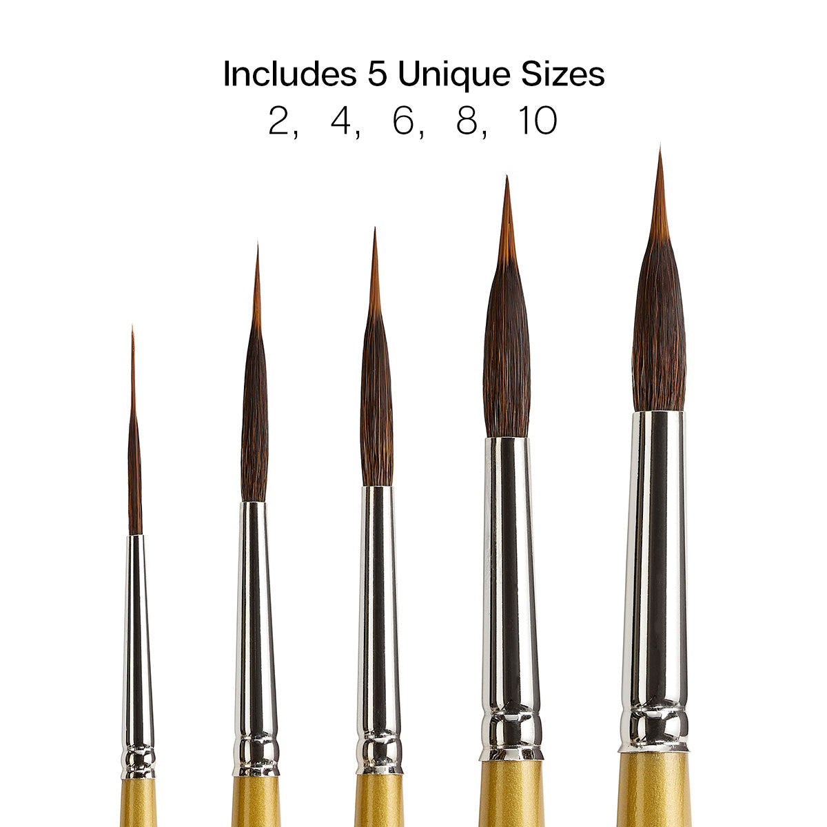 Original Gold® 9035 Round Needle Point Brush Set - 5 pcs