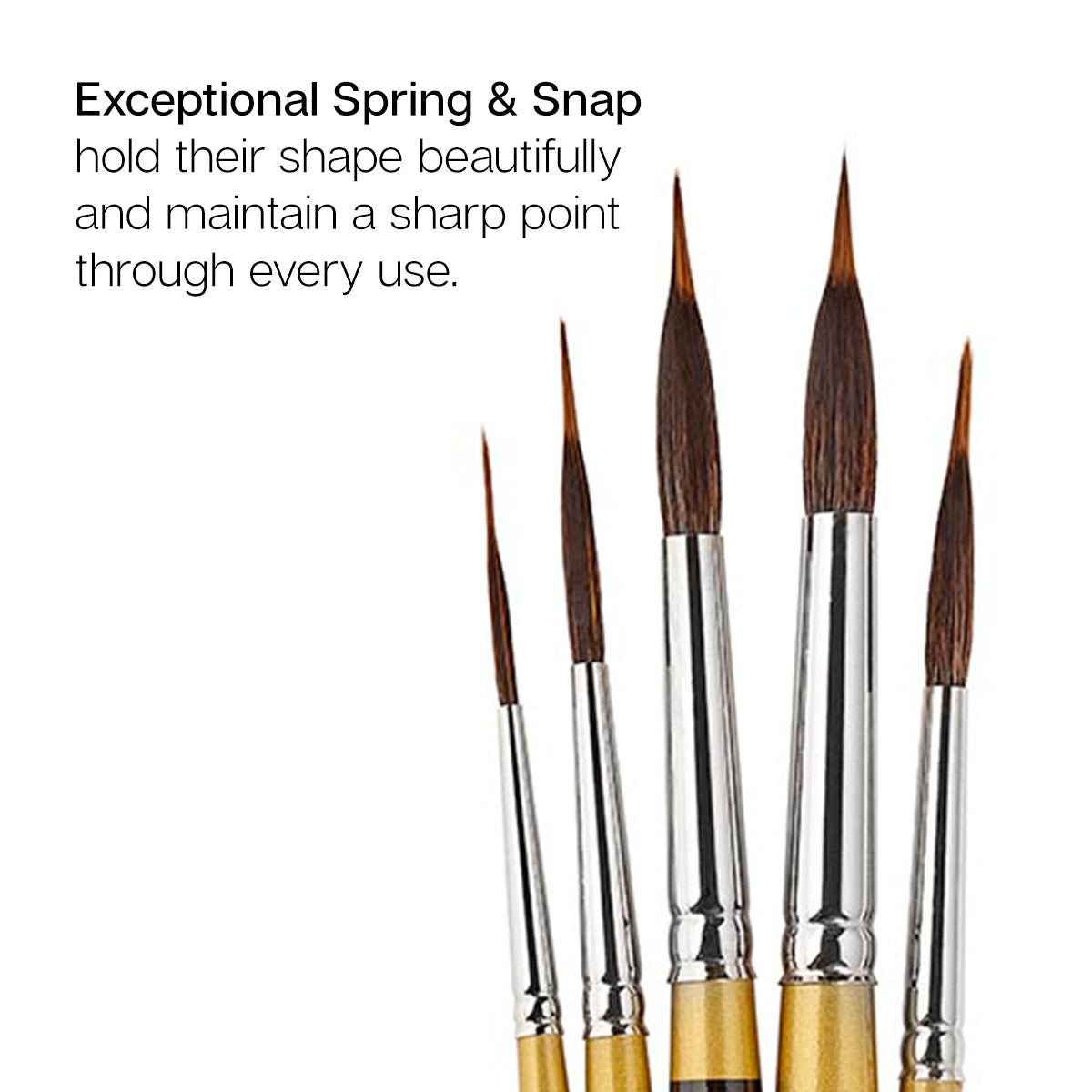 Original Gold® 9035 Round Needle Point Brush Set - 5 pcs