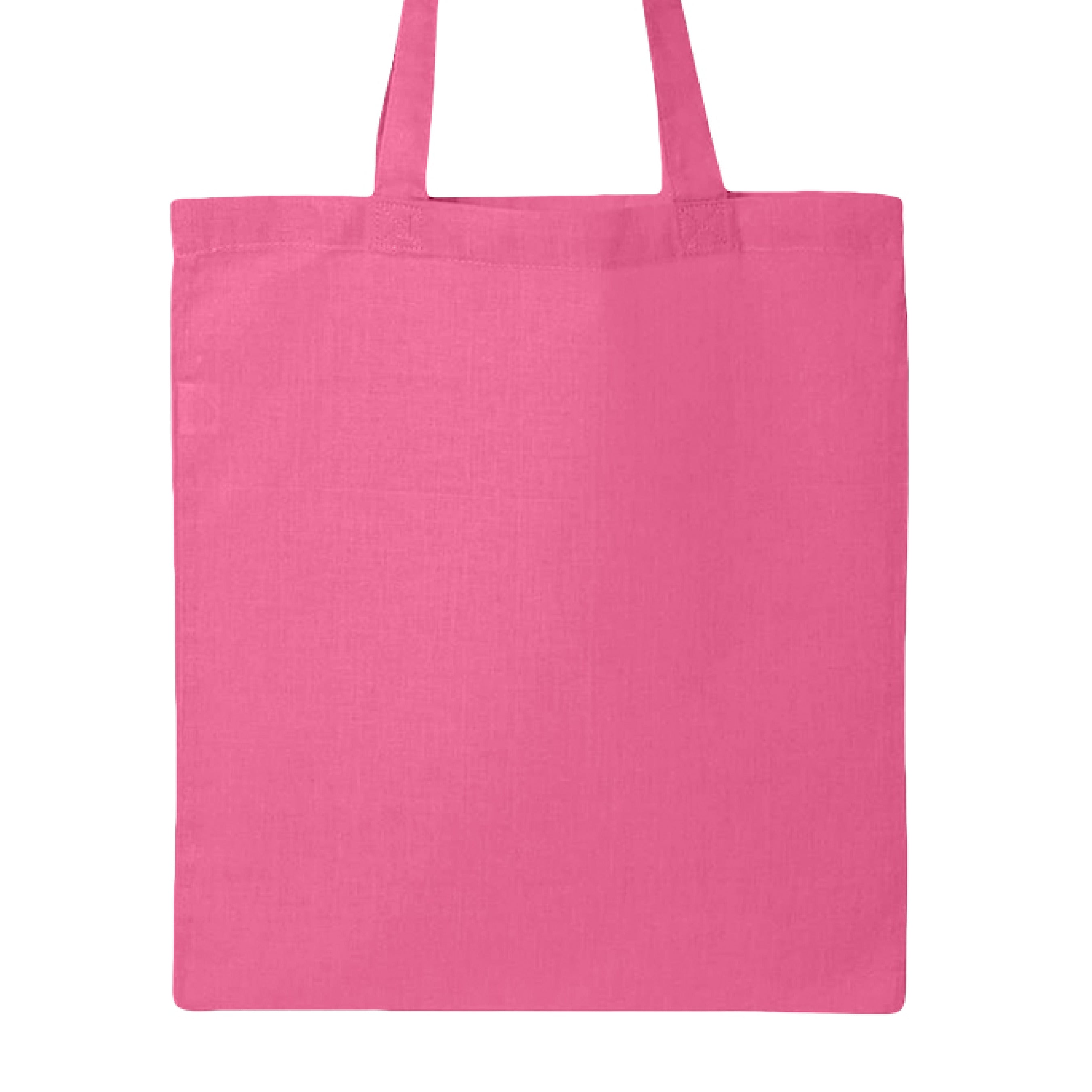This is the Azalea Boba Friends Canvas Tote by Dazzle & Daggers Design. This is showcasing the back which has no illustrations or print. It is against a white background. 