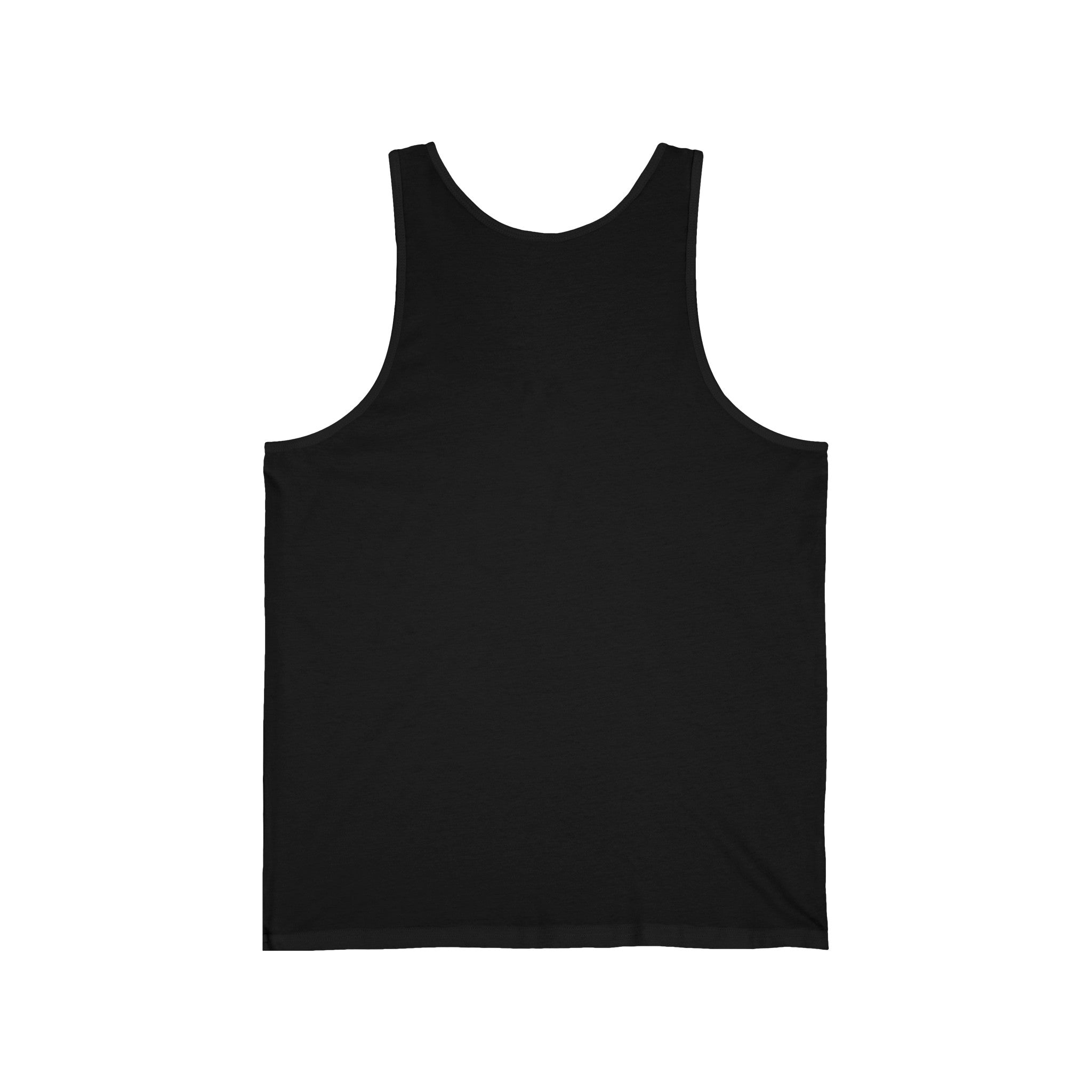 This is the Black Green Tea Tank by Chris Foster Design. It comes in sizes XS-2XL and shows the back of the shirt. There is no illustration or print just the color of the shirt. It is against a white background.