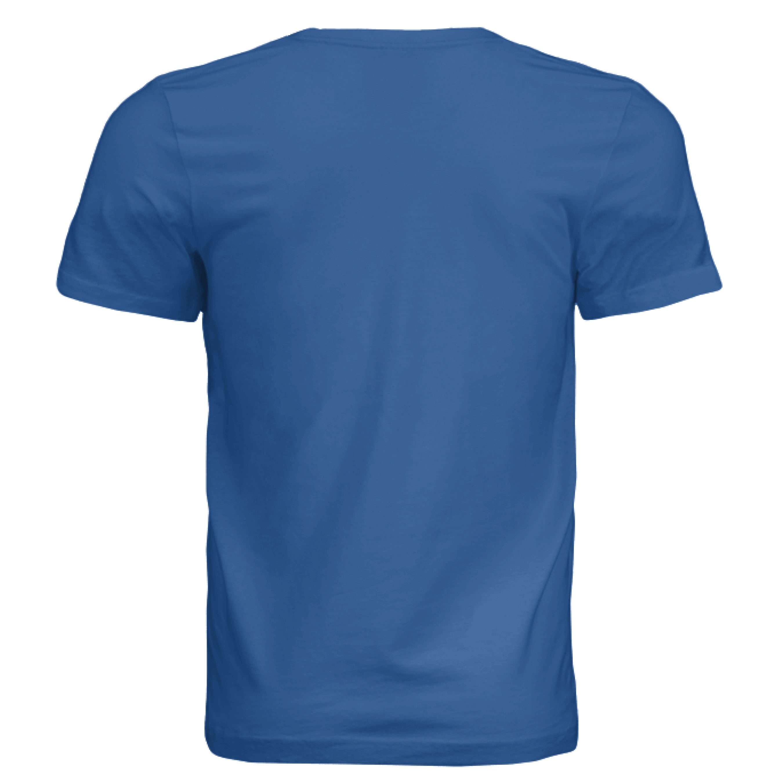 This is the Columbia Blue Beach Life T-Shirt by Lee Hansheng Studios. This showcases the back of the shirt. There's no images or illustrations. It is against a white background. 