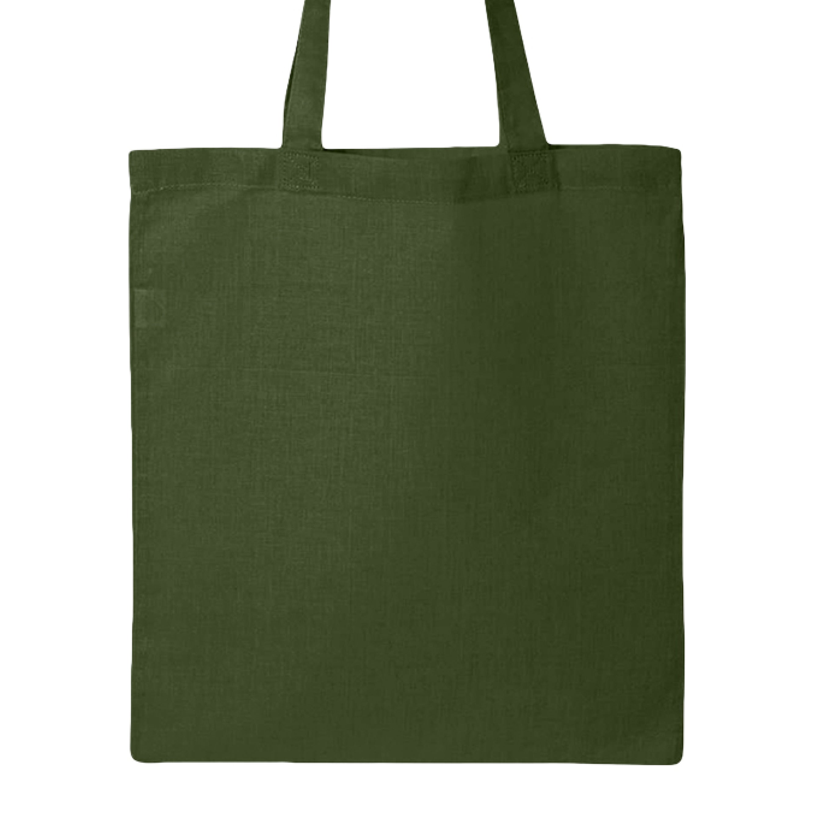 This is the Forest Sakura Canvas Tote by Lee Hansheng Studios. This is showcasing the back of the tote. There are no illustrations or images. It is against a white background. 