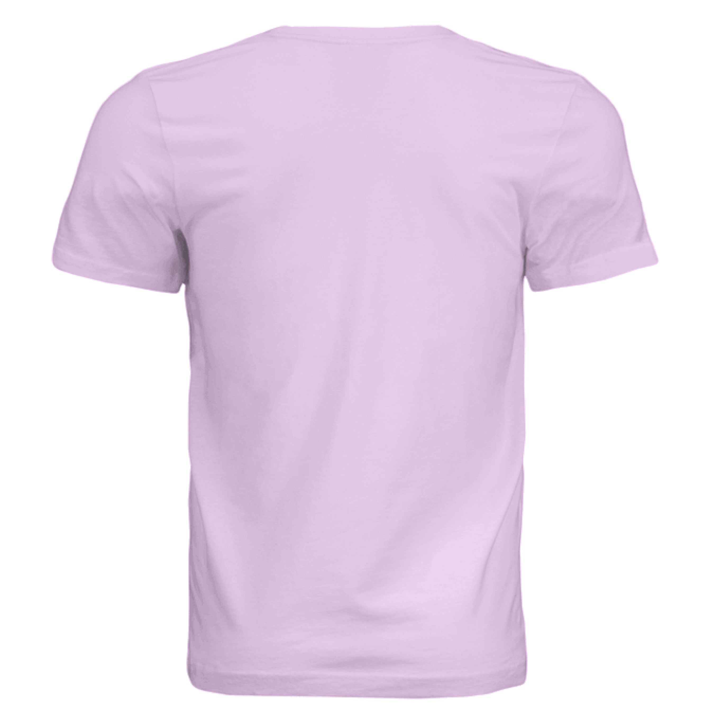 This is the Lavender Dust Zinnia 2 T-Shirt by Storm Garden Studio. This showcases the back of the shirt. There is no illustration or images. It is against a white background.