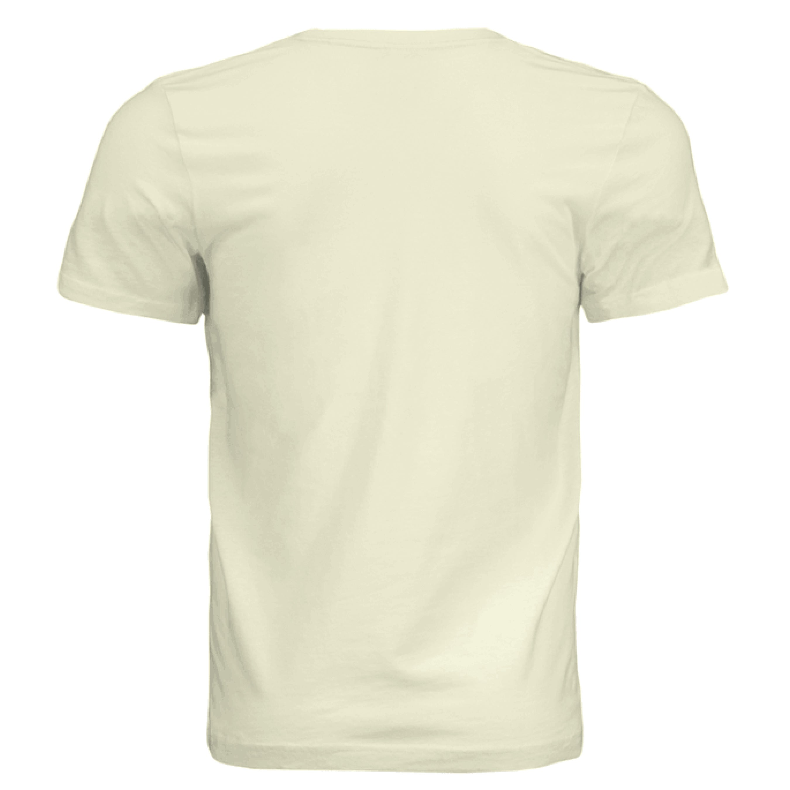 This is the Natural Banana Slug T-Shirt by Storm Garden Studio. This showcases the back of the shirt. There is no illustrations or images. It is against a white background. 