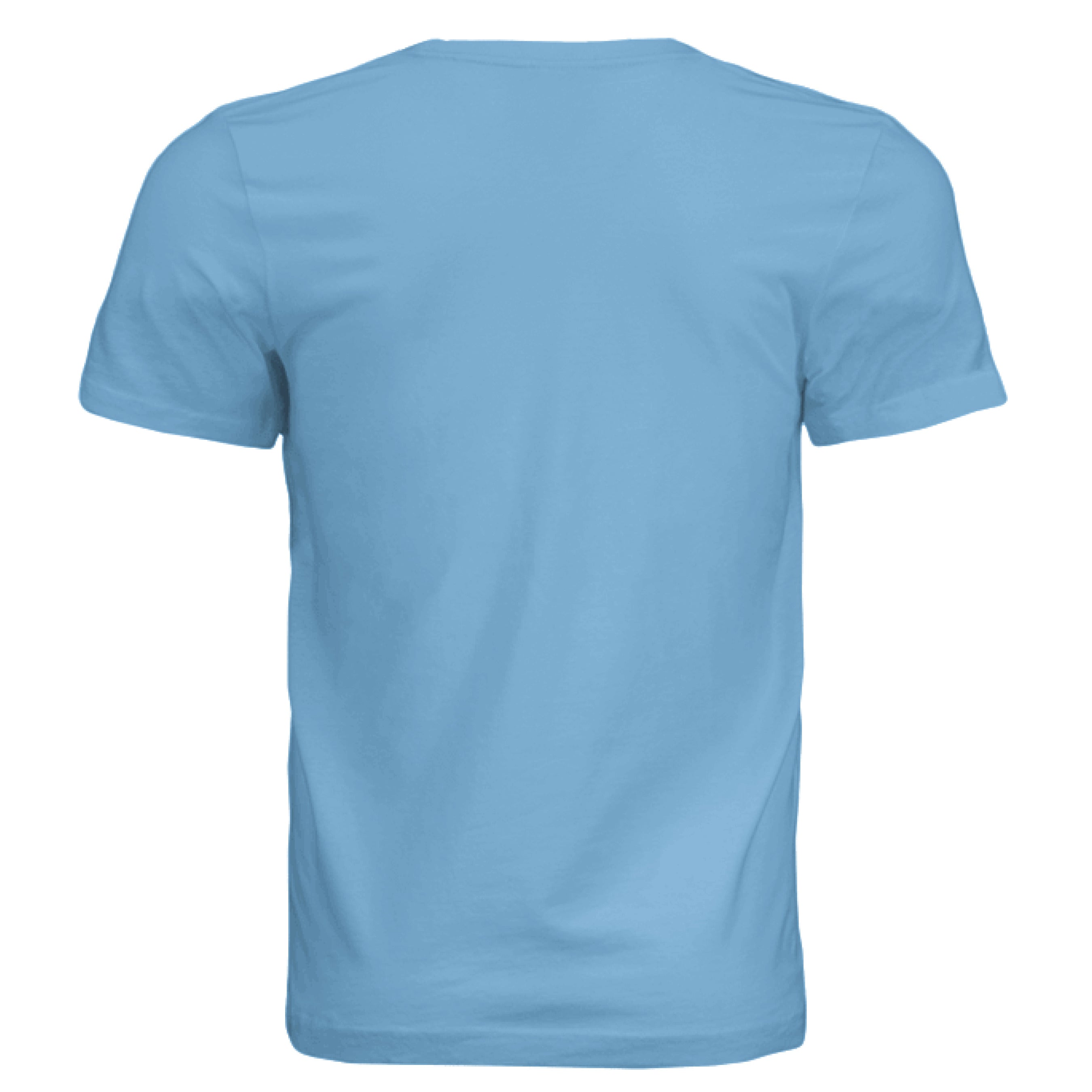 This is the Ocean Blue Beach Life T-Shirt by Lee Hansheng Studios. This showcases the back of the shirt. There's no images or illustrations. It is against a white background. 
