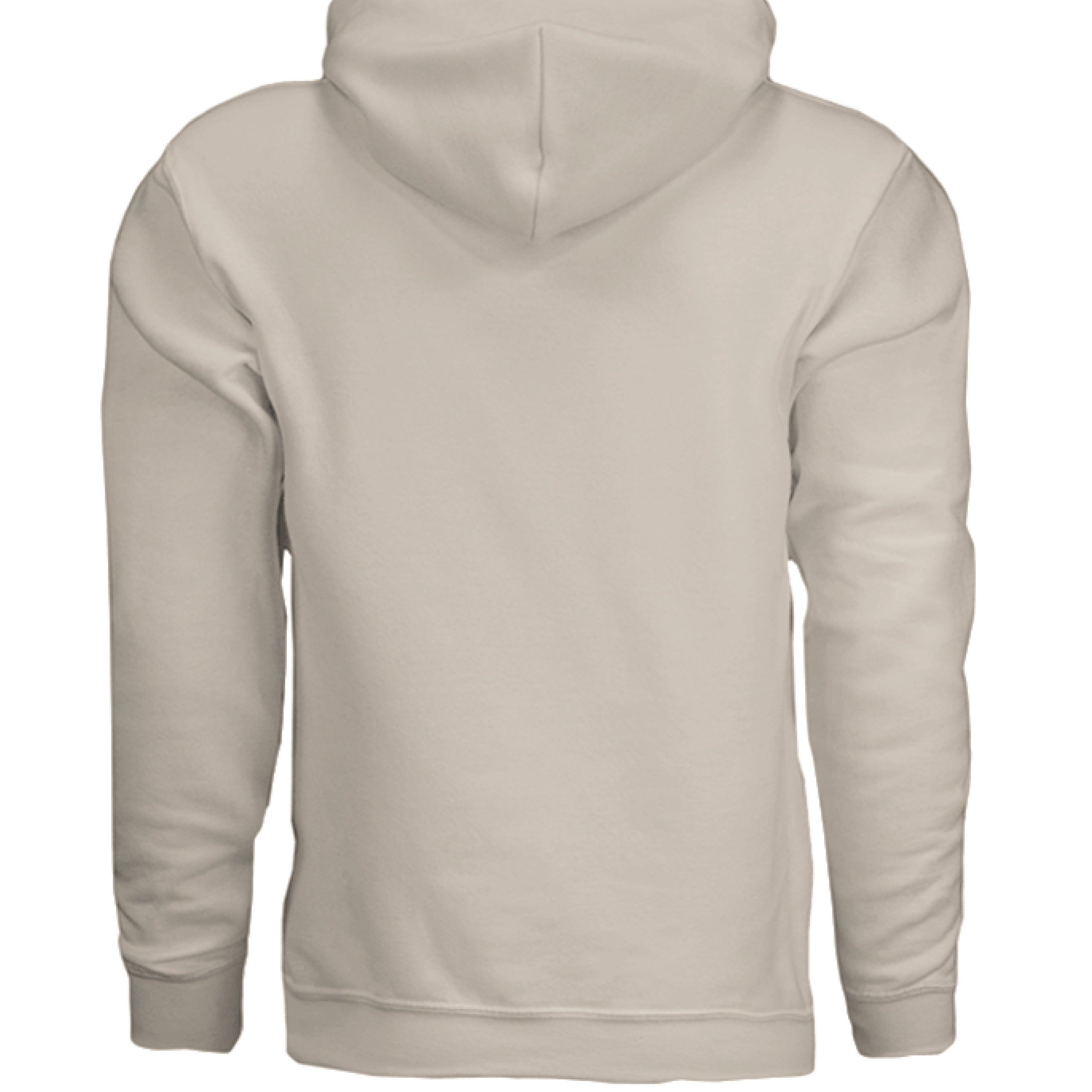 This is the Sand Banana Slug Hoodie by Storm Garden Studio. This showcases the back of the hoodie. There's no illustration or images. It is against a white background.