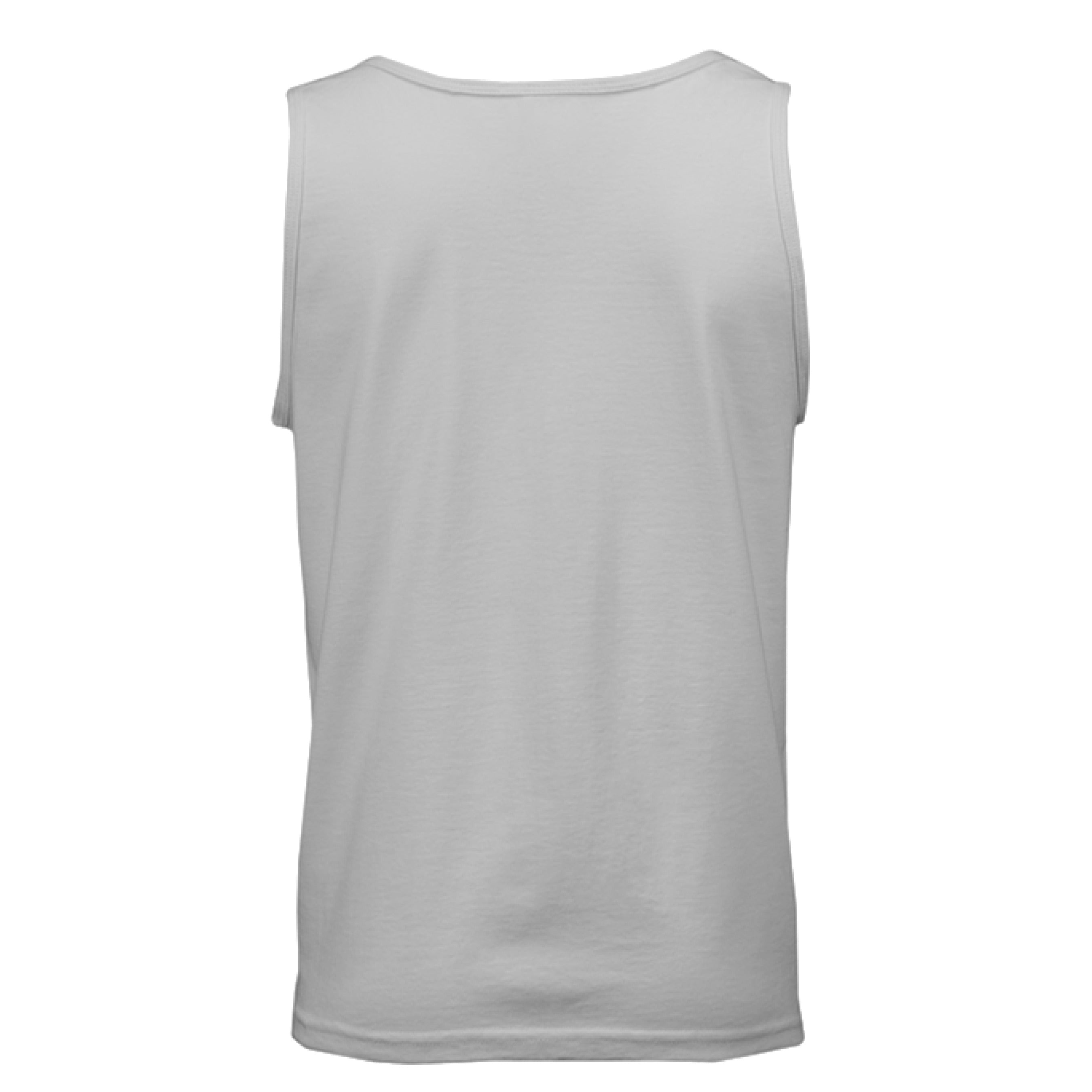 This is the Silver Beach Life Tank by Lee Hansheng Studios. This showcases the back of the tank. There are no illustrations or images. It is against a white background.