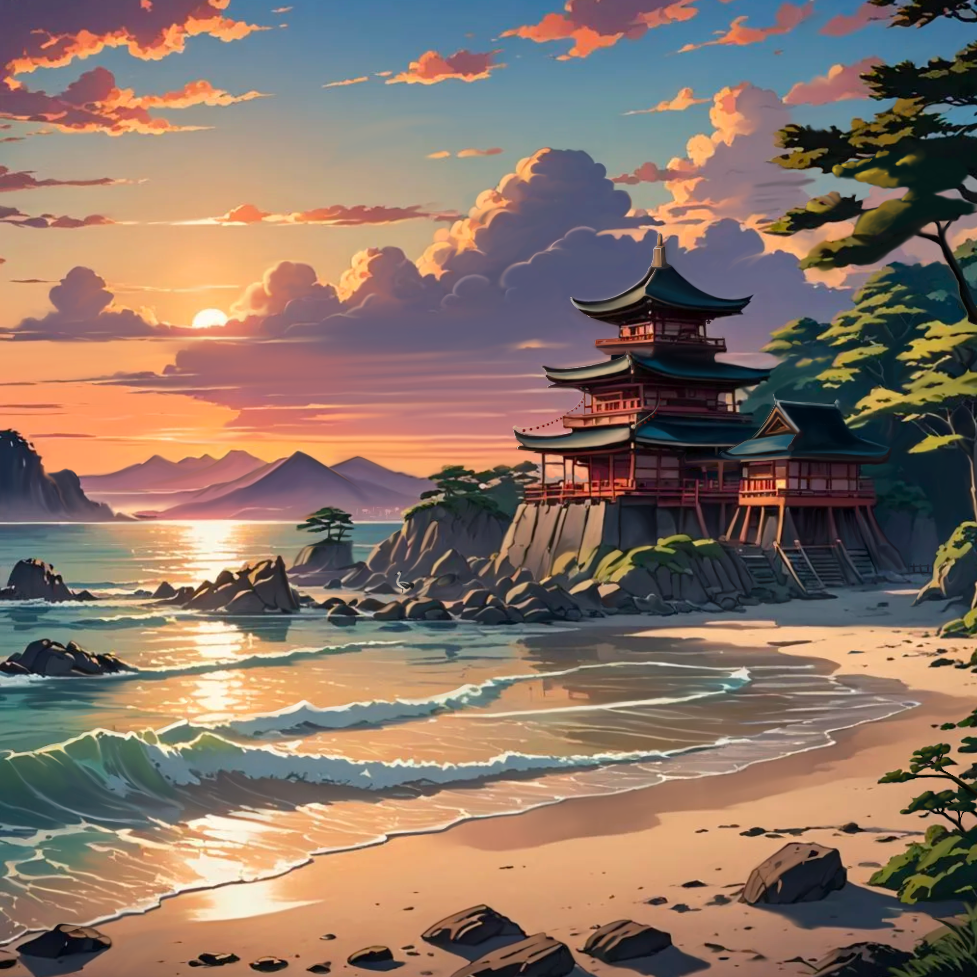 This is the illustration for Temple of Peace to be used for other products.