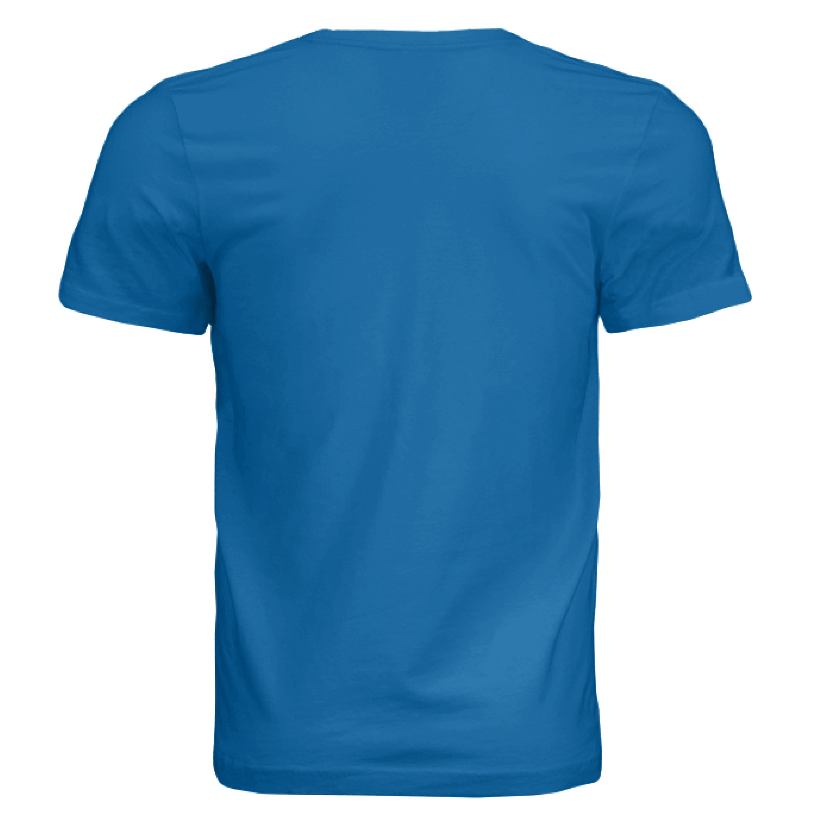 This is the True Royal Mothman Boba T-Shirt by Dazzle & Daggers Design. This is showcasing the back of the shirt. There is no illustration or images. It is against a white background. 