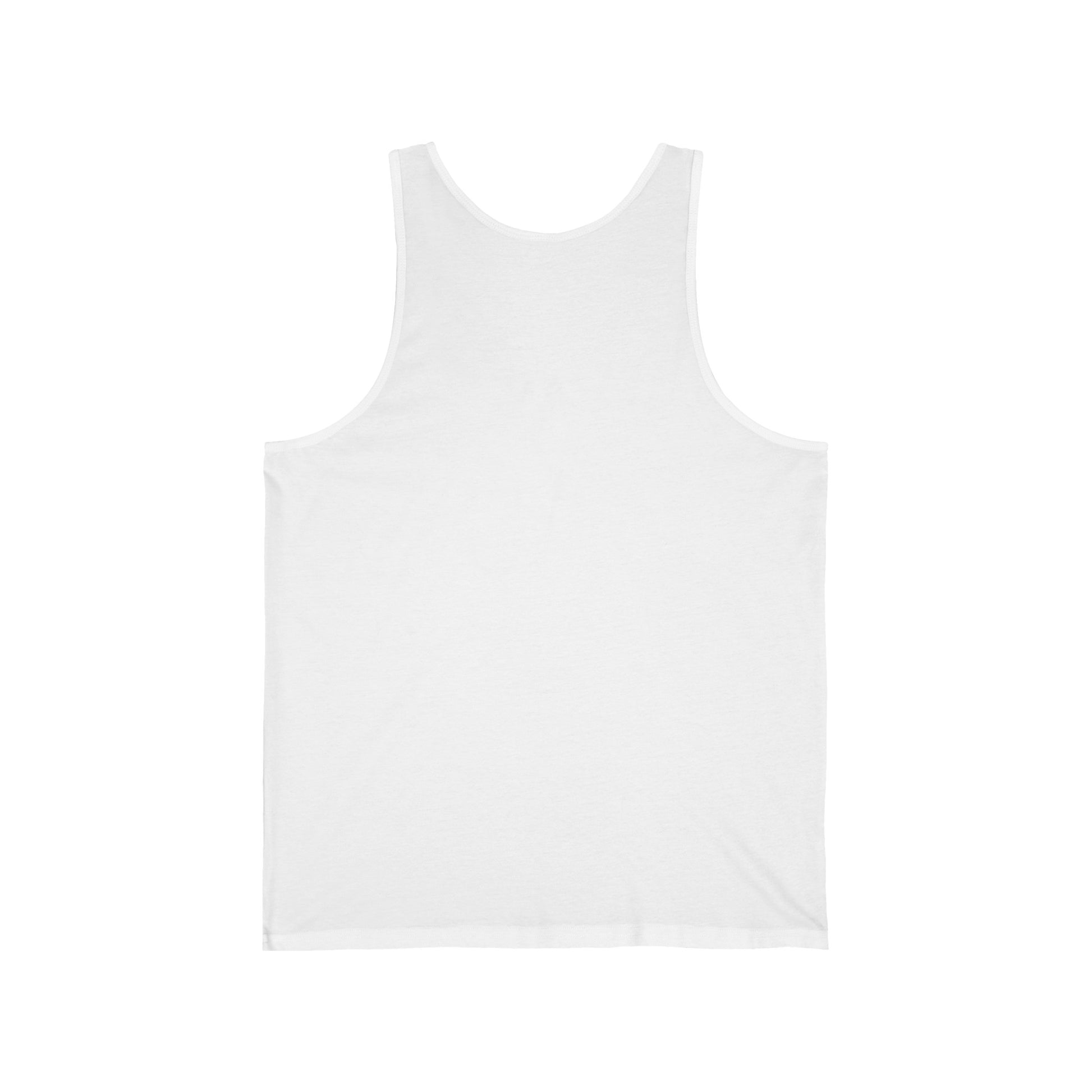 This is the White Tranquil Cove Tank by Lee Hansheng Studios. This is the image tank from the back. There is no image or illustration. The tank is against a white background.