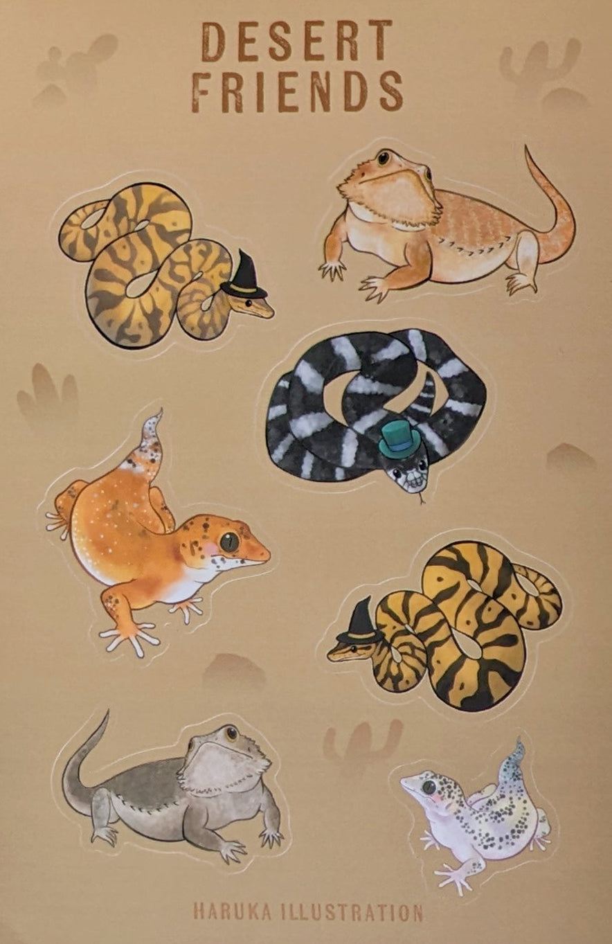reptile sticker sheet